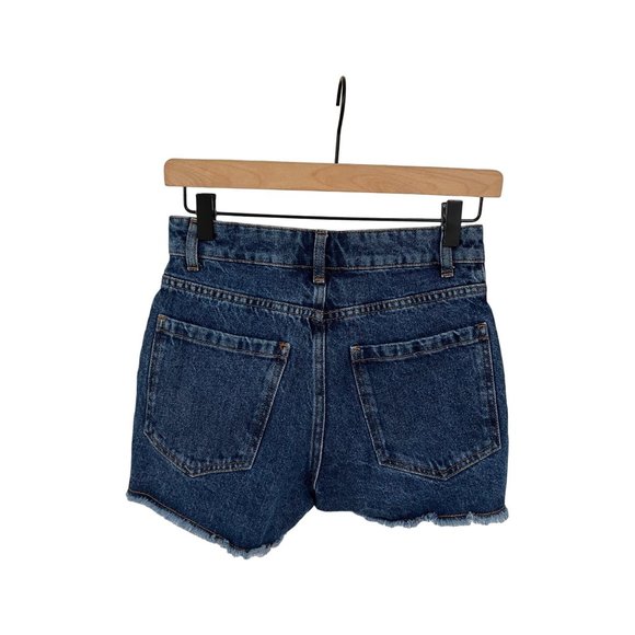 Anthropologie Farm Rio Ultra High-Rise Crochet Denim Shorts - Picture 6 of 6